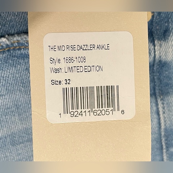 NWT MOTHER Mid Rise Dazzler Jean‎ in Limited Edition Sz 32 - Picture 4 of 14